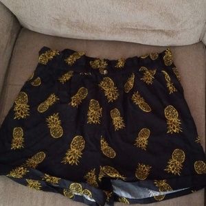 Pineapple Print Shorts